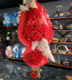 2 li Kırmızı Çelenk