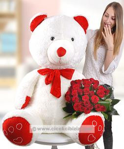 Aşkların En Özeline Ayıcıklı Gül