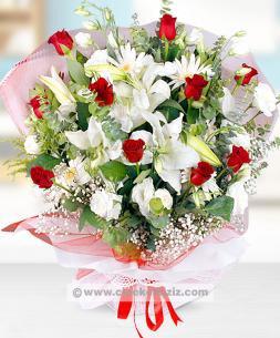 Kırmızı ve Beyaz Özel Buketim