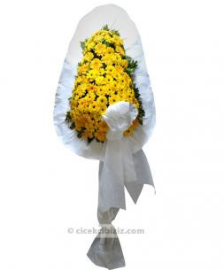 Sarı Gerberalı Ayaklı Sepet