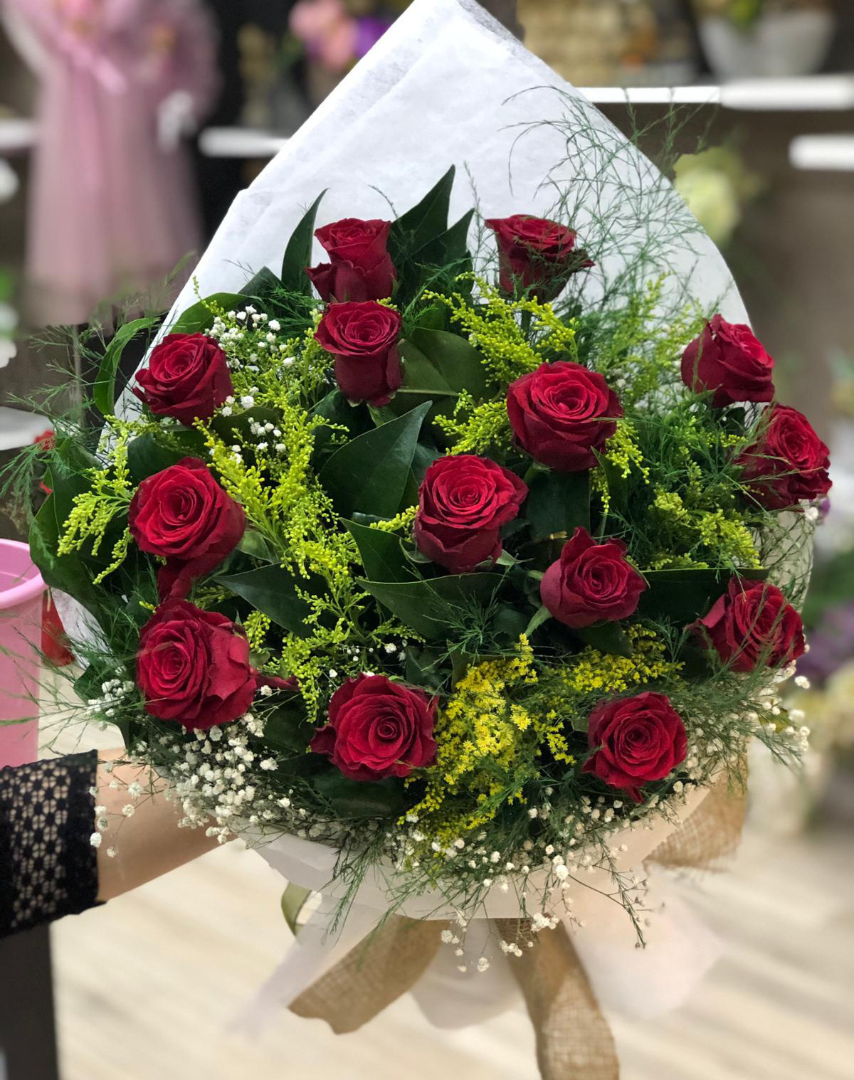 15 Kırmızı Gül Buketi